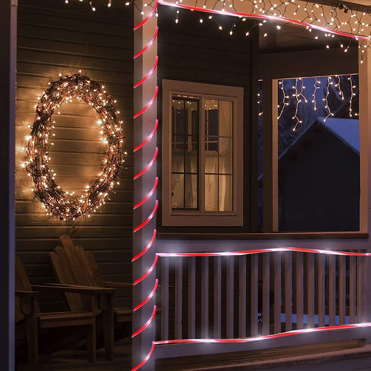 Remote Control USB Candy Color Peppermint Tube Christmas String Lights, 5m 50 LEDs - 8 Modes Waterproof Indoor/Outdoor Holiday Decoration for Tree, Garden, New Year Party 2025 - $17.49 –P3