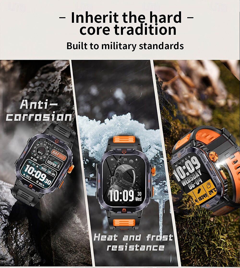 696 NX20 Smart Watch 2 inch Smart Band Fitness Bracelet Bluetooth Pedometer Call Reminder Sleep Tracker Compatible with Android iOS Men Hands-Free Calls Message Reminder IPX-0 45mm Watch Case 2025 - $56.99 –P8