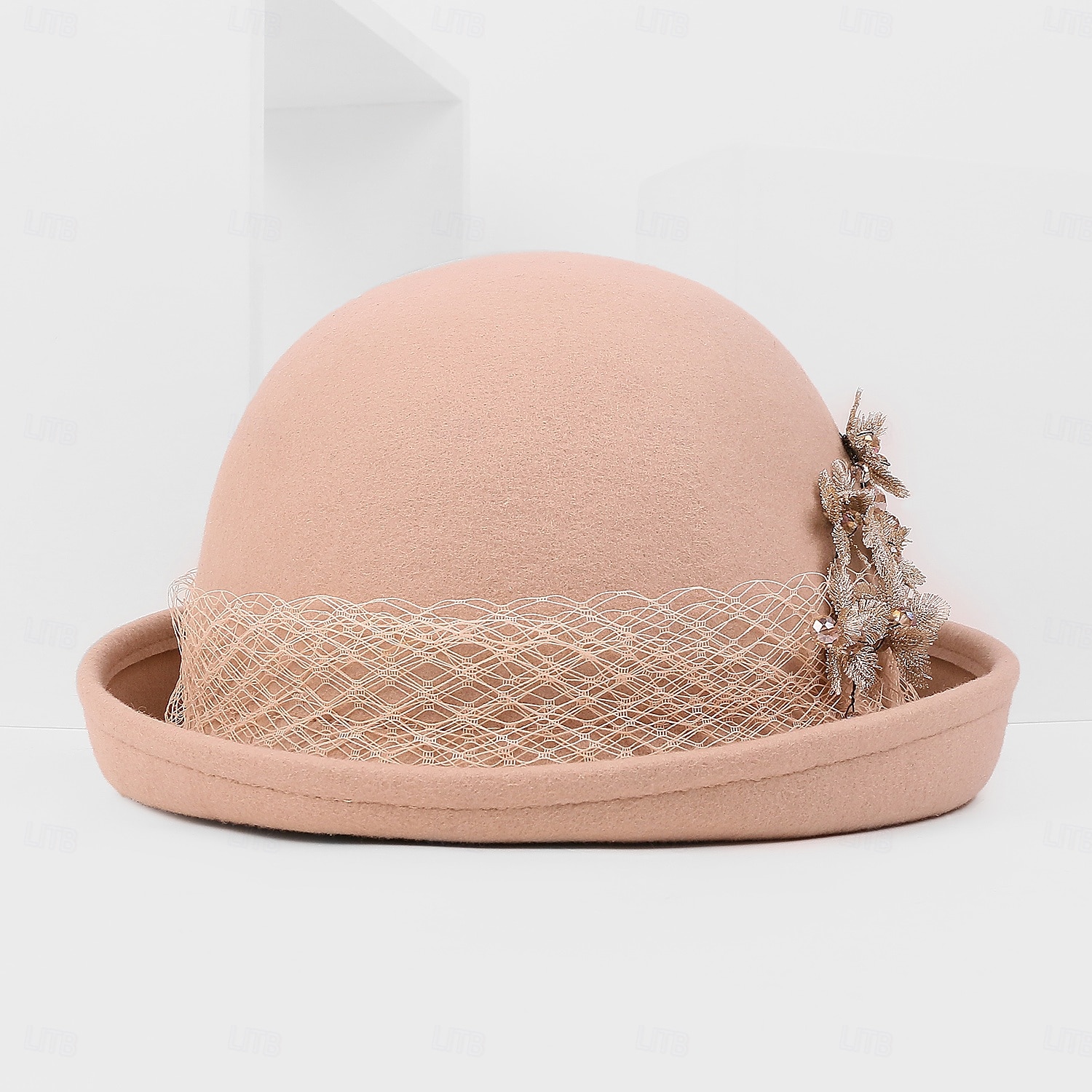 chapéus chapéu de lã chapéu chapéu chapéu fedora chá de casamento elegante casamento com boné renda lateral chapéu chapéu de 2025 por $41.99 –P11