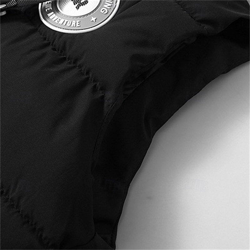 Herren Puffer Weste Kapuzenweste Gepolstert Weste Steppweste Täglich Verabredung Urlaub Modisch Brautkleider schlicht Herbst Winter Tasche Polyester warm halten Komfortabel Graphic Reisverschluss Mit 2025 - $39.99 –P8