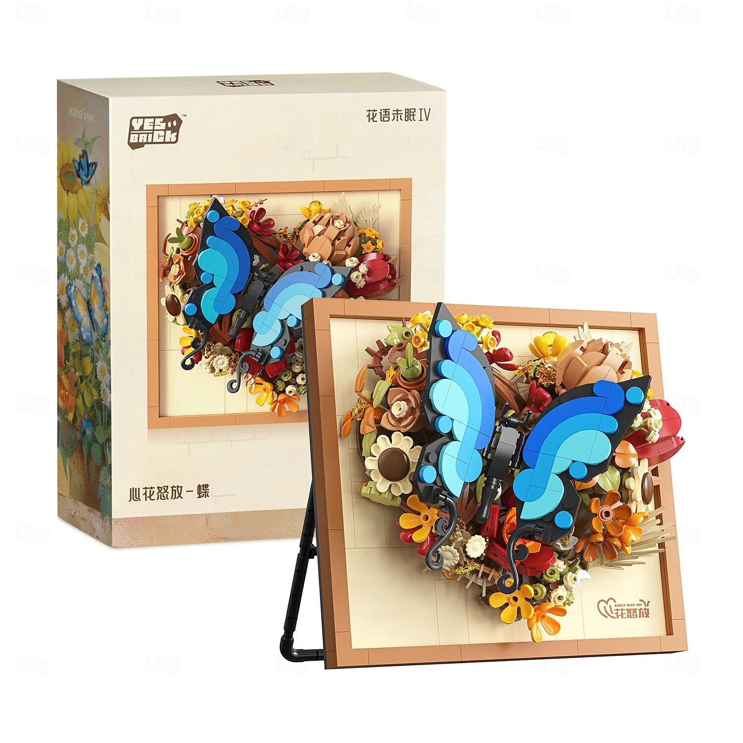 set de buchete pentru constructii de flori jucării pentru constructii de flori blocuri de constructii jucării de cărămidă cu flori proiect creativ pentru decorul camerei acasă cadouri de aniversare de 2025 - $39.99 –P2