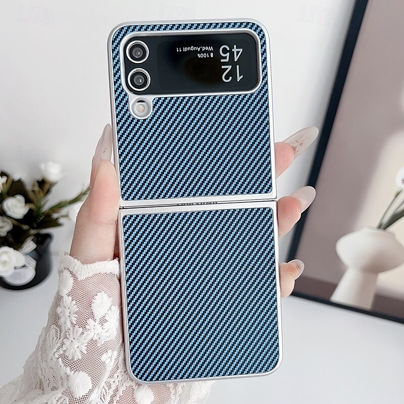 Phone Case For Samsung Galaxy Z Flip 7 Z Flip 6 Z Flip 5 Z Flip 4 Z Flip 3 Back Cover Shockproof Retro TPU PU Leather 2025 - $13.99 –P11
