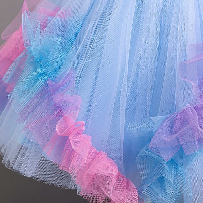 kinderkleidung Mädchen Party Kleid Feste Farbe Blume Ärmellos Besondere Anlässe Modisch Prinzessin Polyester abendkleider Sommer Frühling 2-8 Jahre Mehrfarbig Gelb Rosa 2025 - $35.99 –P15