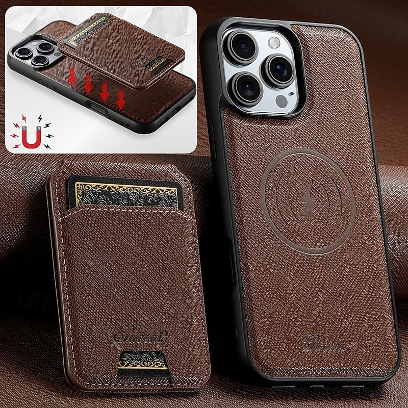 Phone Case For iPhone 16 Pro Max Plus iPhone 15 Pro Max Plus iPhone 14 13 12 Pro Max Plus iPhone 14 Pro Max iPhone 13 12 Pro Max Back Cover with Stand Holder Detachable Magnetic Retro TPU PC PU 2025 - $24.99 –P5