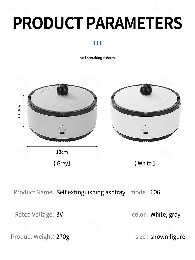 2 in 1 ilmanpuhdistin monitoimi savuton tuhkakuppi usb ladattava tuhkakuppi elektroninen tuhkakuppi suodattimella monitoimi savuton tuhkakuppi 2025 - $22.99 -P17