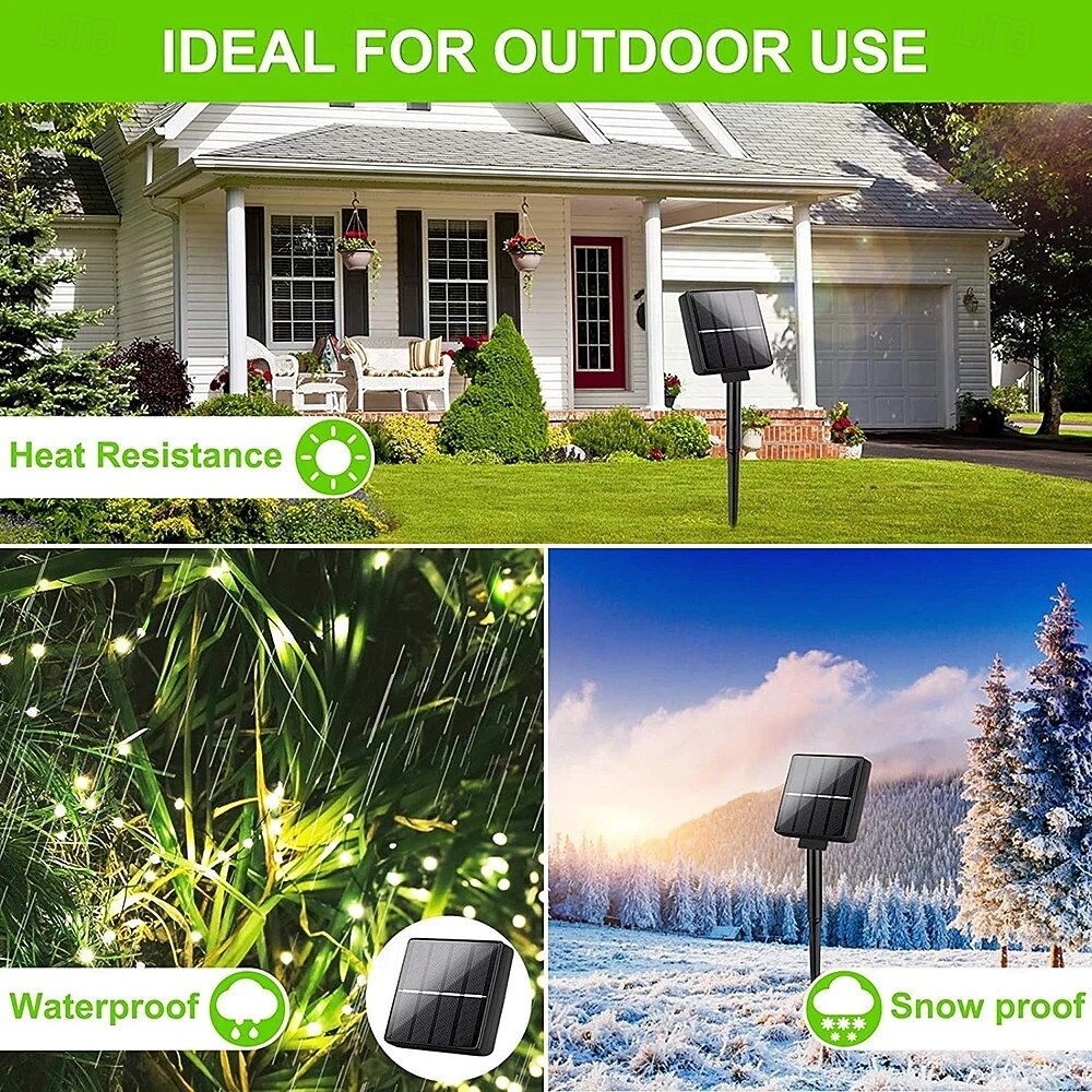 2026年 1/2個のソーラーLEDストリングライト、防水屋外ガーデンフェアリーライト、クリスマスパーティーの装飾用のきらめくLEDランプ  コレクション – $12.99 –P2