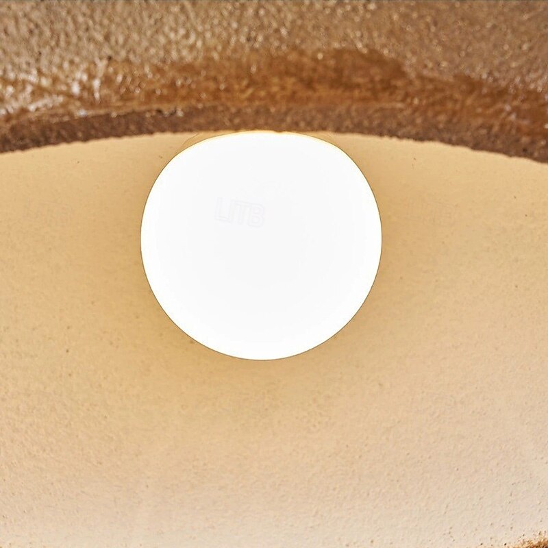 lampada a sospensione in resina bianca e tortora a cupola wabi-sabi lampada a sospensione in finto cemento lampada a sospensione altezza regolabile 40/60 cm 85-265v del 2025 a $279.99 –P5