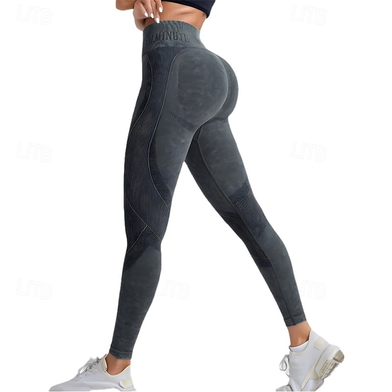Mujer Pantalones de yoga Mallas Leggings de Yoga Levantamiento de tope Control de barriga Alta cintura Pilates Entrenamiento de gimnasio Rutina de ejercicio Mallas Leggings Color sólido Negro Rosa 2025 - $18.99 –P2