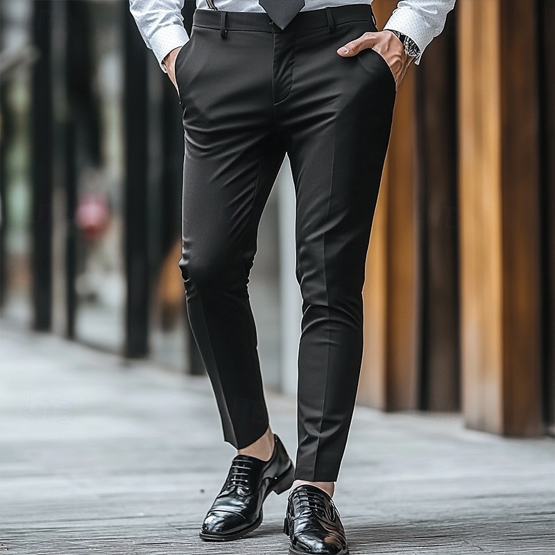 Per uomo pantaloni della tuta Pantaloni Pantaloni da completo Tasche Liscio Comfort Morbido Lunghezza intera Matrimonio Attività commerciale Informale Di tendenza Streetwear Nero Blu marino del 2026 a $21.99 –P1