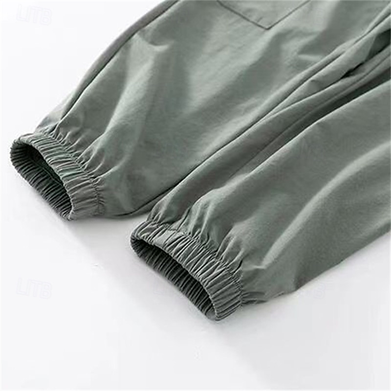 Lapset Poikien Housut Reisitaskuhousut Housut Tilkkutäkki Tasku Yhtenäinen väri Nopeasti kuivuva Hengittävä Comfort Housut ulko- Päivittäin Perus Musta Armeijan vihreä Khaki Keski vyötärö 2025 - €9.99 –P10