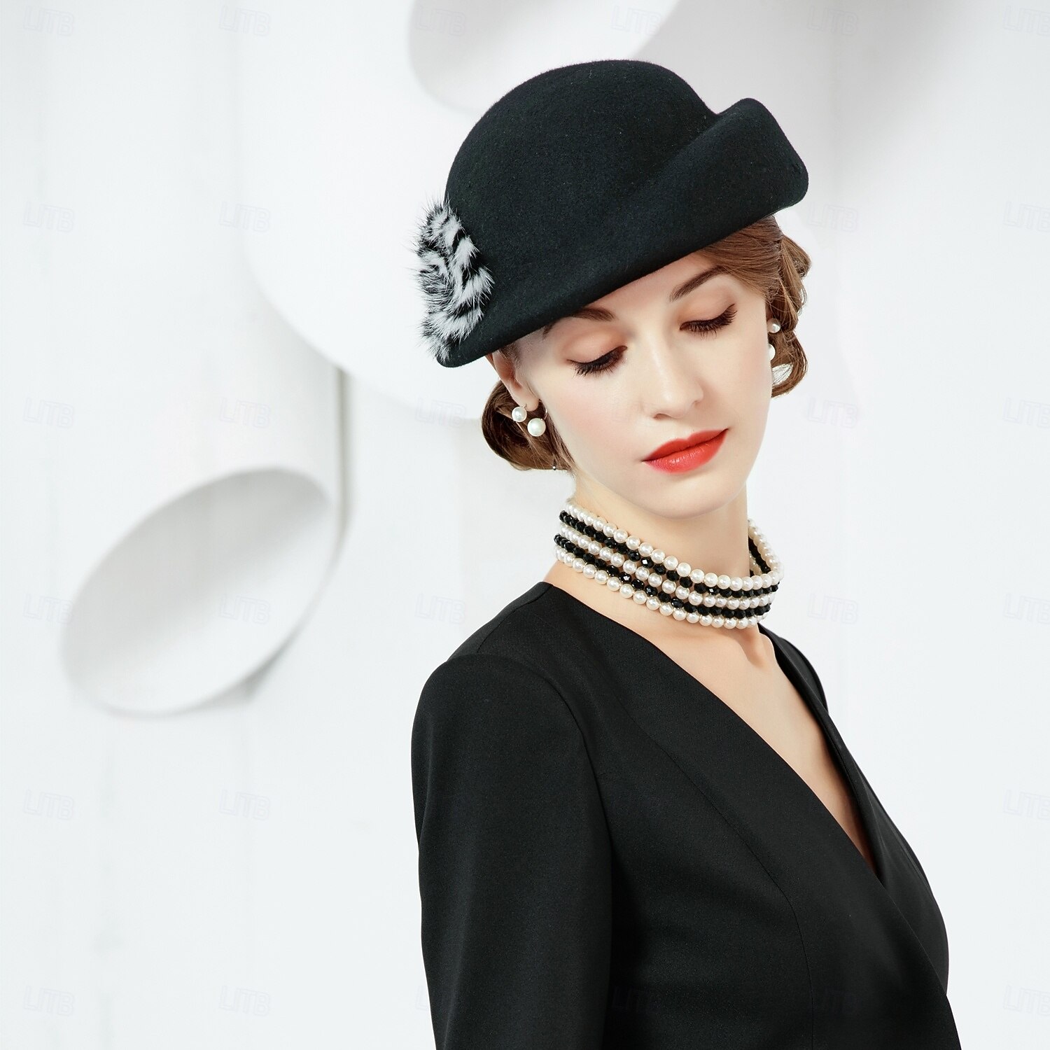 hatter 100% ull beret lue bowler / cloche lue ferie teselskap elegant bryllup med blomster hodeplagg hodeplagg 2025 - $44.99 –P4