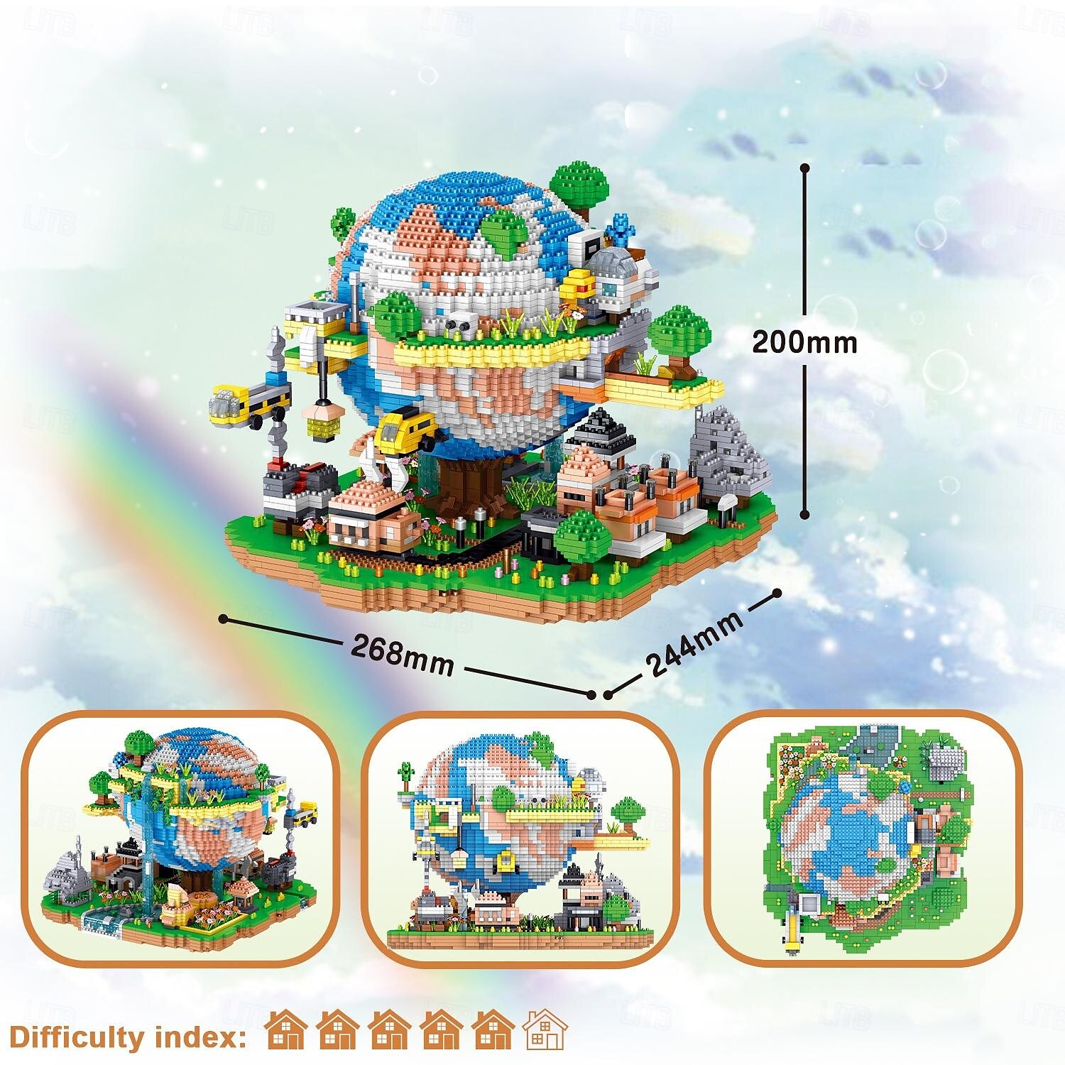 rchitecture global village micro building blocks set5452pcs - giocattoli modello architettonico regali per bambini e adulti del 2025 a $105.99 –P3