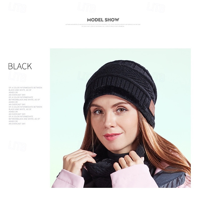 Bluetooth Beanie with Scarf Bluetooth Rechargeable Knit Cap with Wireless Hands Free Head Hat Christmas Gift for Men and Women 2025 - $25.99 –P2