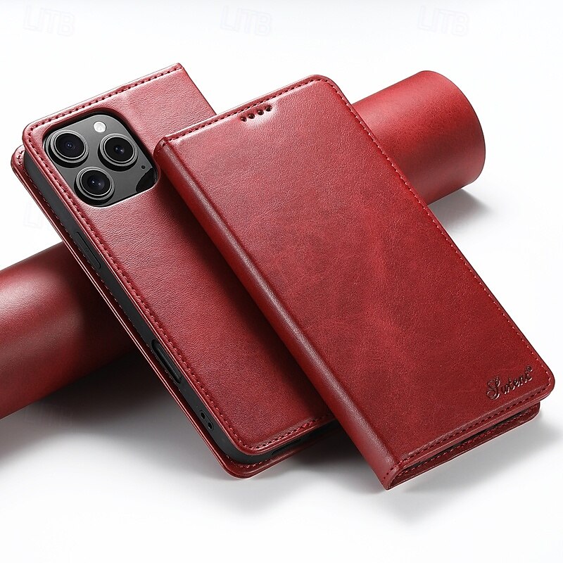 Phone Case For iPhone 16 Pro Max Plus iPhone 15 Pro Max Plus iPhone 14 13 12 11 Pro Max Plus Mini iPhone 14 Pro Max iPhone 13 12 11 Pro Max Back Cover with Stand Holder Magnetic Card Slot Retro PC PU 2025 - $19.99 –P8