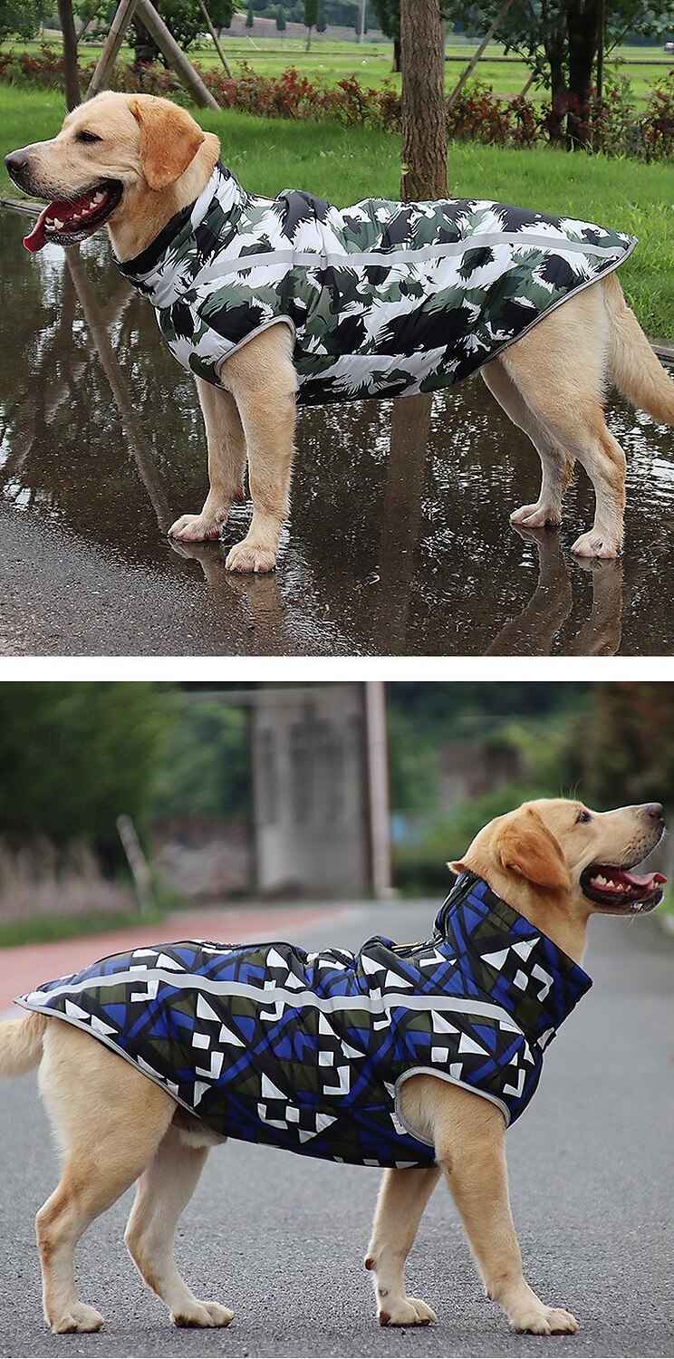 Hunder Frakker Jakke Parka jakke med sele Reflekterende Varm Vannbestandig Hundeklær for Medium Large 2025 - $22.99 –P16