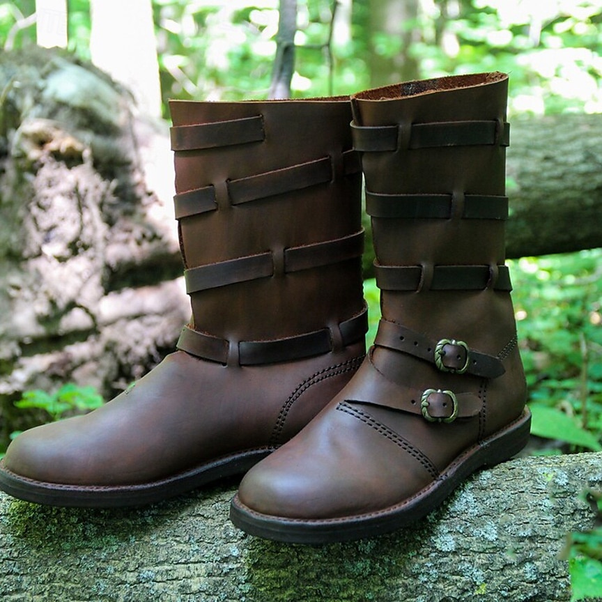 Mittelalterlich Renaissance Schuhe Herren Unisex Keltisch Seeräuber Steampunk Halloween Karneval Maskerade Party / Abend LARP Renaissance-Messe Erwachsene Schuhe 2025 - $55.99 –P1