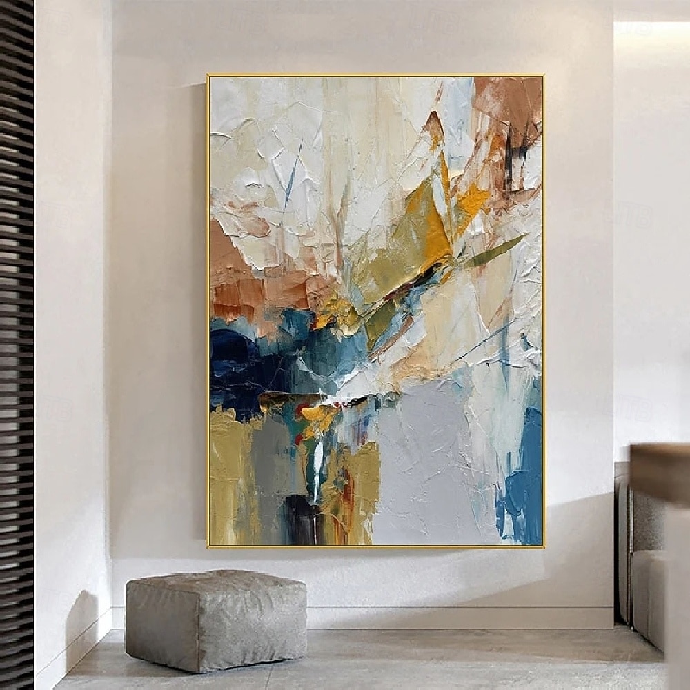 handgemachtes handgemaltes 3D abstraktes Ölgemälde Wand modernes abstraktes grünes Leinwandgemälde Wohndekoration Dekor Leinwandgemälde für Schlafzimmer Wohnzimmer Kunstwerk 2025 - $116.99 –P7