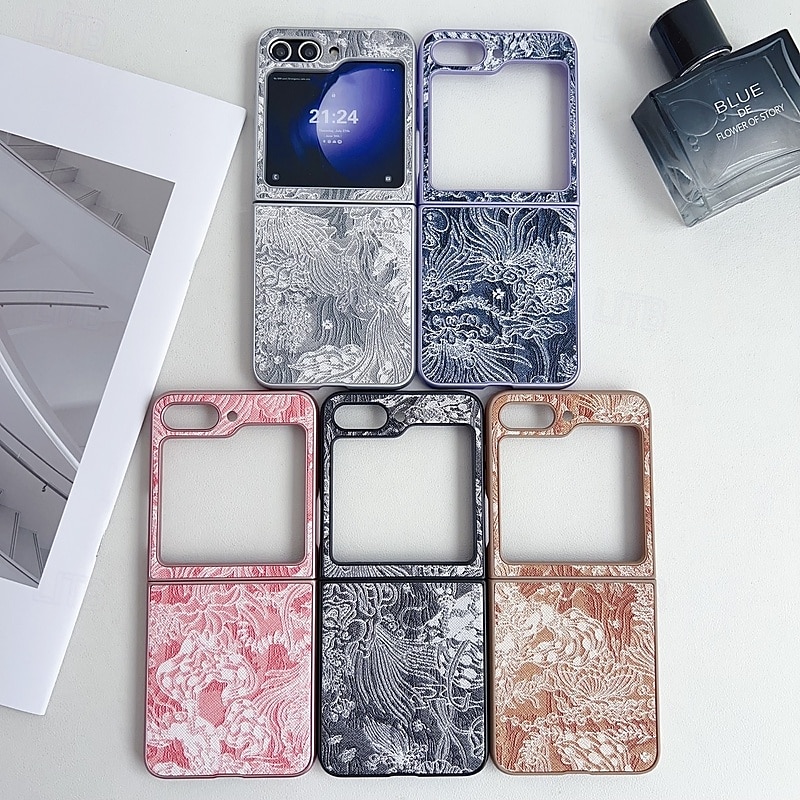Phone Case For Samsung Galaxy Z Flip 6 Z Flip 5 Z Flip 4 Z Flip 3 Back Cover Shockproof Retro PC PU Leather 2025 - $16.99 –P1