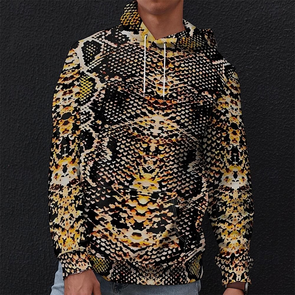 Homens Gráfico Serpentina Moletons Moletom Manga Longa Moletom com capuz Com Capuz Férias Impressão 3D Férias Esportes Para Noite Marron Estampado Inverno Primavera & Outono Designer de 2025 por $29.99 –P5
