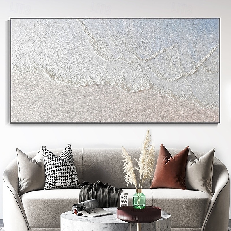 Ölgemälde handgemachte weiße Strand Malerei handgemachte Seestück Kunst pastosen Ölgemälde auf Leinwand handgemachte Board Welle Ölgemälde Strand Ölgemälde handgemalte Kunstwerk Landschaft Ölgemälde 2025 - $69.99 –P4