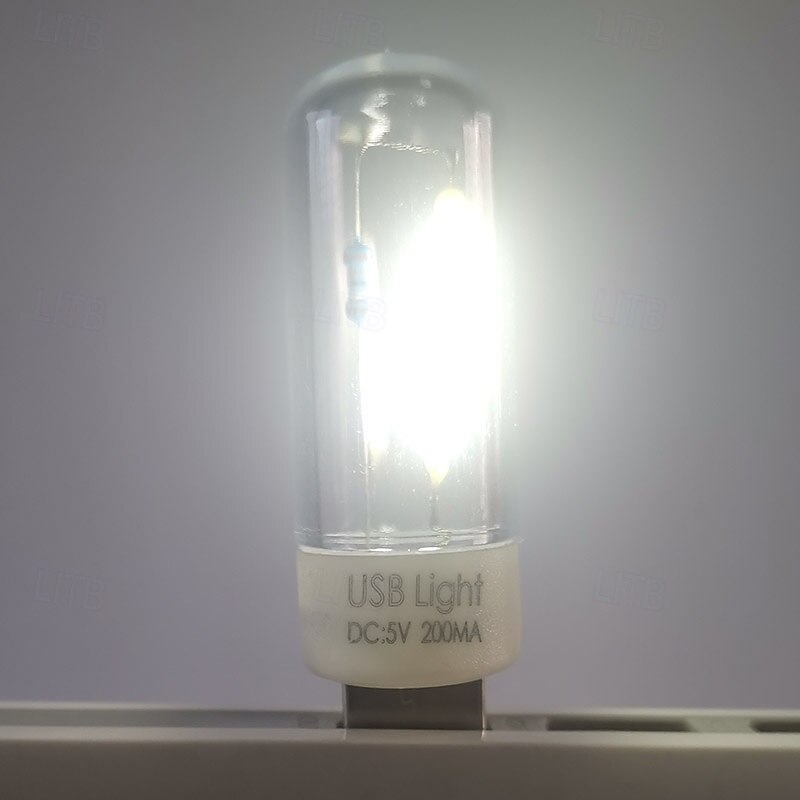 1 luz nocturna USB, teclado de computadora, luz portátil para dormitorio de estudiantes para acampar al aire libre y uso en interiores 2025 - $6.99 –P16