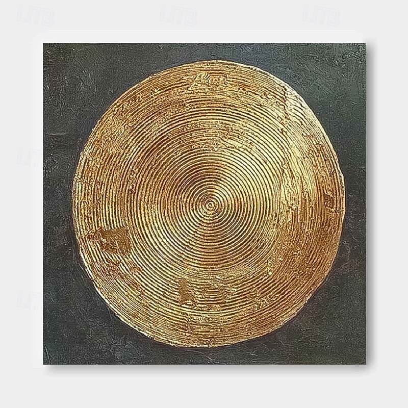 handgemalte 3D abstrakte Goldgemälde auf Leinwand handgemachte reich strukturierte Acrylmalerei moderne Wandkunst handgemaltes dickes Kunstwerk Foliengoldgemälde für Wohnzimmerwanddekoration 2025 - $125.99 –P4