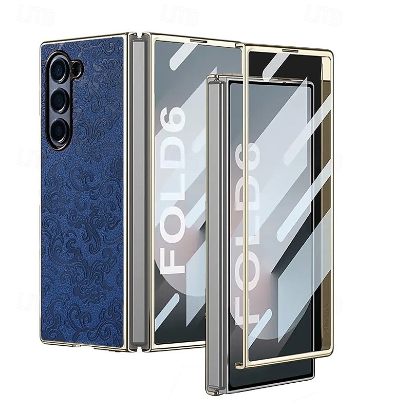 טלפון מגן עבור סמסונג גלקסי קיפול Z 6 Z Fold 5 Z Fold 4 Z Fold 3 כיסוי אחורי ומגן מסך עמיד בזעזועים PC עור PU 2025 - $23.99 –P13