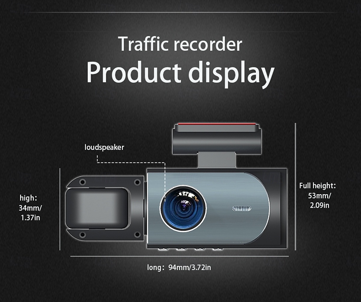 2025年 K3 1080p 新デザイン / HD / 360°監視 車のDVR １５０度 広角の 2 インチ IPS ダッシュカム ととも​​に WIFI / ナイトビジョン / エンドレスレコーディング 4 赤外線LED カーレコーダー  コレクション – $67.99 –P15