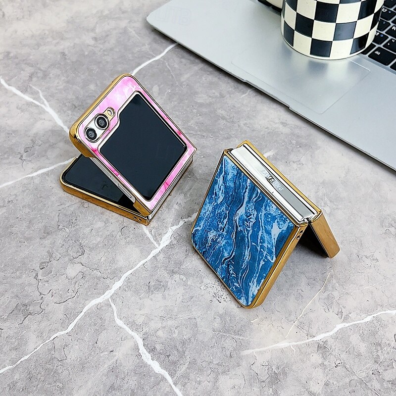 telefon Etui Til Samsung Galaxy Z Flip 5 Bakdeksel Støtsikker Kontor / Bedrift Herdet glass Belegg 2025 - $23.99 –P15