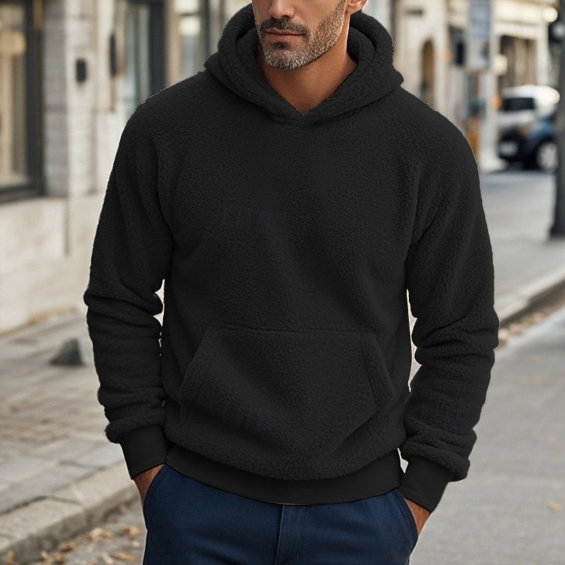 Herre Hattetrøje Denim blå Svart Navyblå Kakifarget Grå Med hette عادي Lomme Snorer Lomme foran Sport & Utendørs Daglig Ferie Polyester Gatemote Grunnleggende Fritid Vår & Vinter Klær Gensere Gensere 2025 - $25.99 –P2