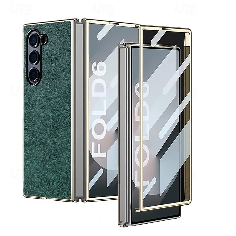 טלפון מגן עבור סמסונג גלקסי קיפול Z 6 Z Fold 5 Z Fold 4 Z Fold 3 כיסוי אחורי ומגן מסך עמיד בזעזועים PC עור PU 2025 - $23.99 –P12