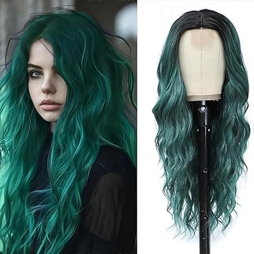 peruca longa para mulheres perucas de cabelo vermelho ondulado e cacheado peruca de substituição de cabelo sintético peruca de cabelo resistente ao calor para uso diário em festas perucas de festa de de 2026 por $25.99 –P2