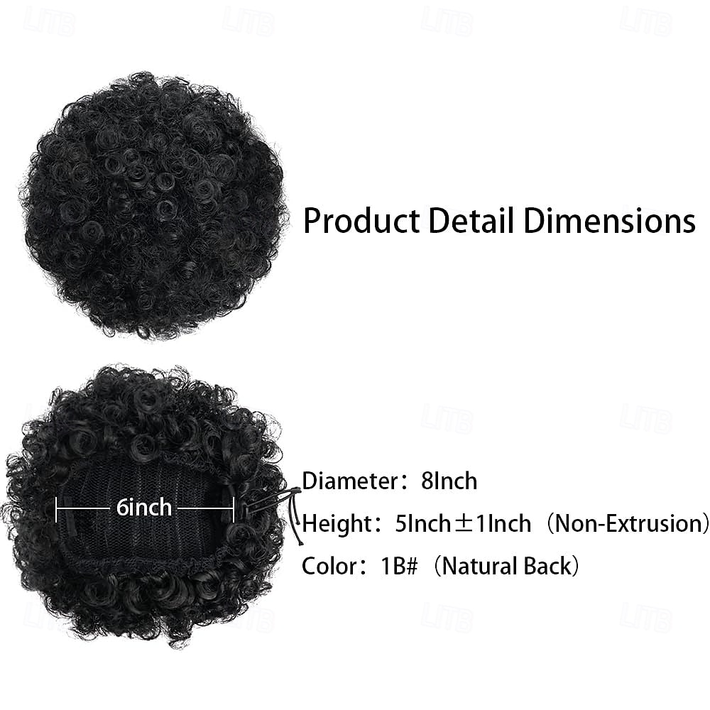 Afro Puff Drawstring Ponytail Extension for Black Women Synthetic Kinky Curly Hair Buns Hair Piece for Black Women 2025 - $10.99 –P5
