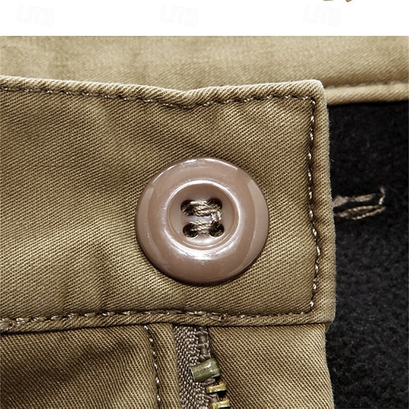 Herren Outdoorhosen Cargohosen Wanderhosen Fleecegefütterte Hosen Militär Frühling Herbst Außen Normale Passform Warm Atmungsaktiv Hosen Schwarz Armeegrün Jagd Klettern Camping / Wandern 2026 - $49.99 –P4