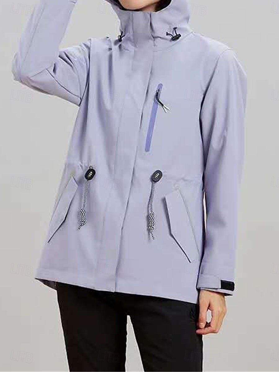Women's Winter Jacket Outdoor Street Daily Wear Fall Winter Regular Coat Regular Fit Thermal Warm Breathable Stylish Casual Jacket Long Sleeve Plain with Pockets Full Zip Pink Purple Gray 2025 - $157.99 –P7
