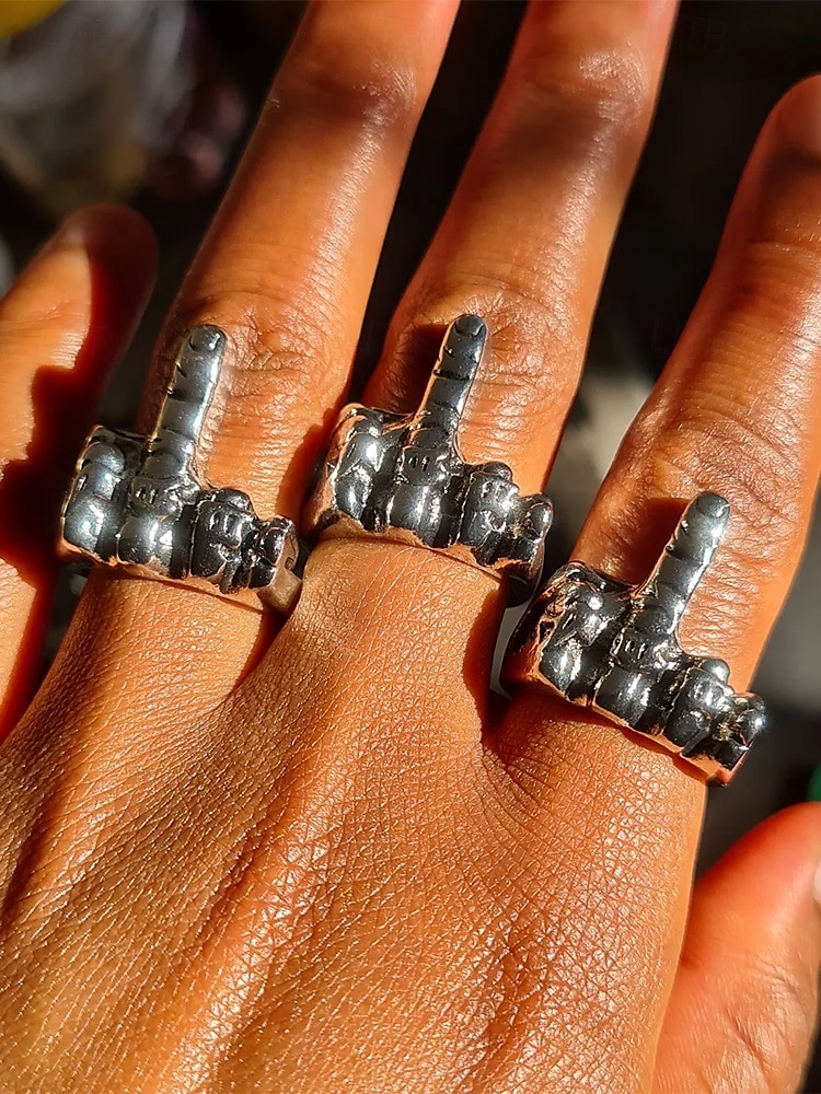 menns gotisk legering hodeskalle håndring - unike statement smykker for punk stil 2025 - $8.99 –P1