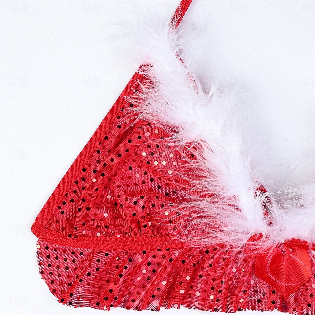 Mikulás Mrs.Claus Babydoll Alsónemű Pizsamák Karácsonyi pizsama Szexi karácsonyi jelmezek Női Karácsony Újév szenteste Karácsony Felnőttek Karácsony Szoknyák Melltartó Zoknik 2025 - $24.99 –P8