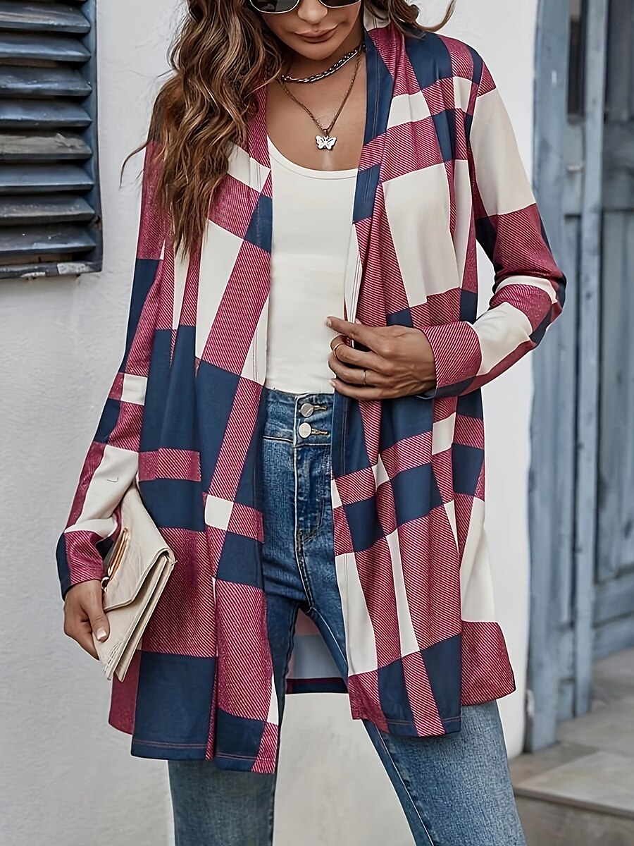 Damen Freizeitjacke Outdoor Patchwork Patchwork Windundurchlässig Modisch Regular Fit Oberbekleidung Langarm Herbst Rosa S 2025 - $37.99 –P4