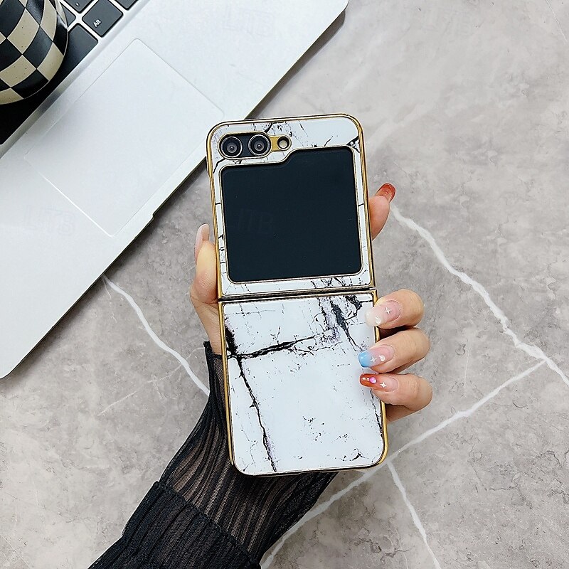 telefon Etui Til Samsung Galaxy Z Flip 5 Bakdeksel Støtsikker Kontor / Bedrift Herdet glass Belegg 2025 - $23.99 –P10