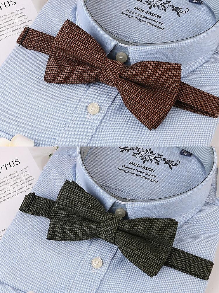 gravatas borboleta texturizadas vintage masculinas - gravatas formais ajustáveis clássicas em cores variadas para casamentos, festas e trajes de negócios de 2025 por $11.99 –P3
