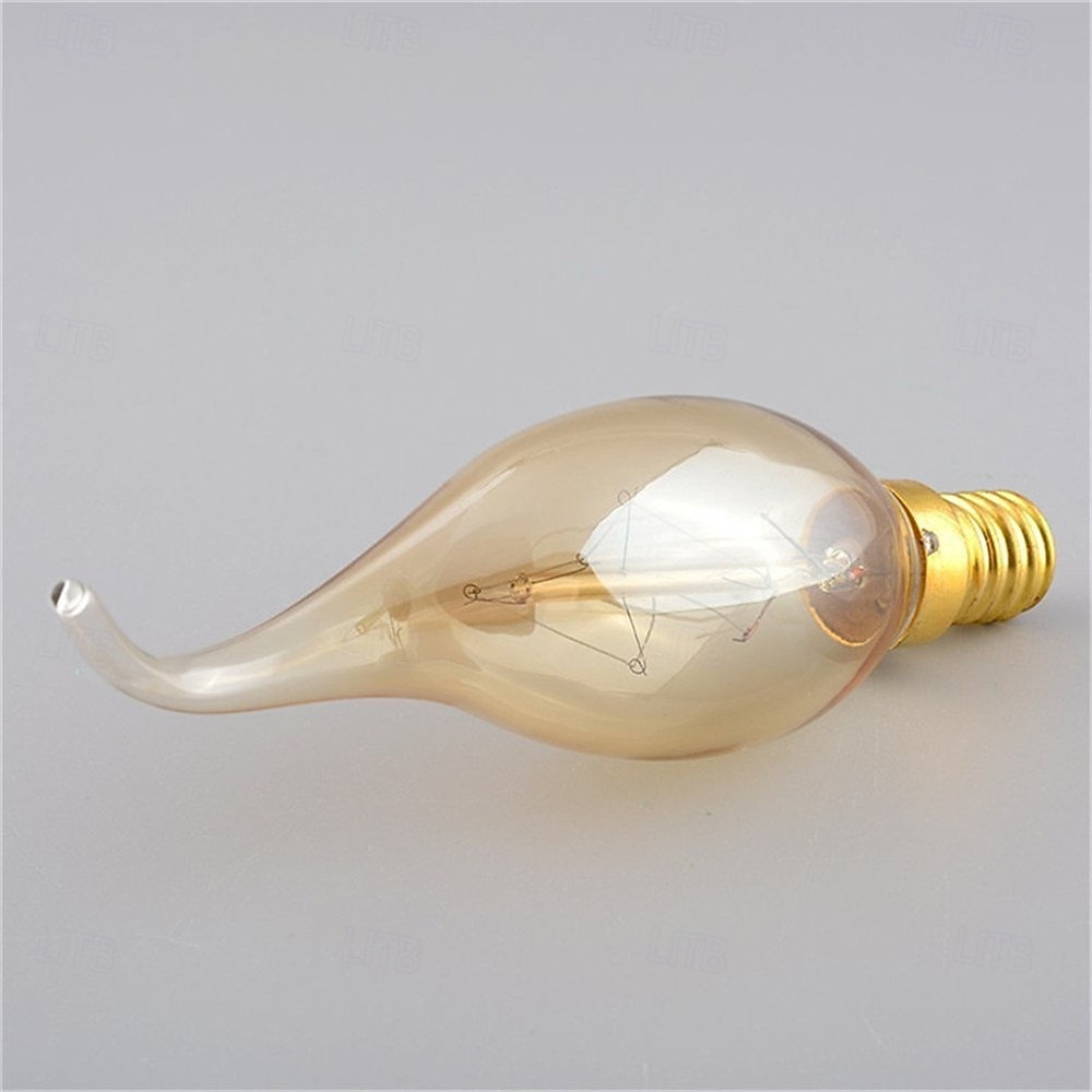 Lampe à bougie rétro C35L 40 W E14 Ampoule Edison vintage à intensité variable, lumière à incandescence décorative pour la maison &barre 1/10 pièces de 2025 ? $11.99 –P3