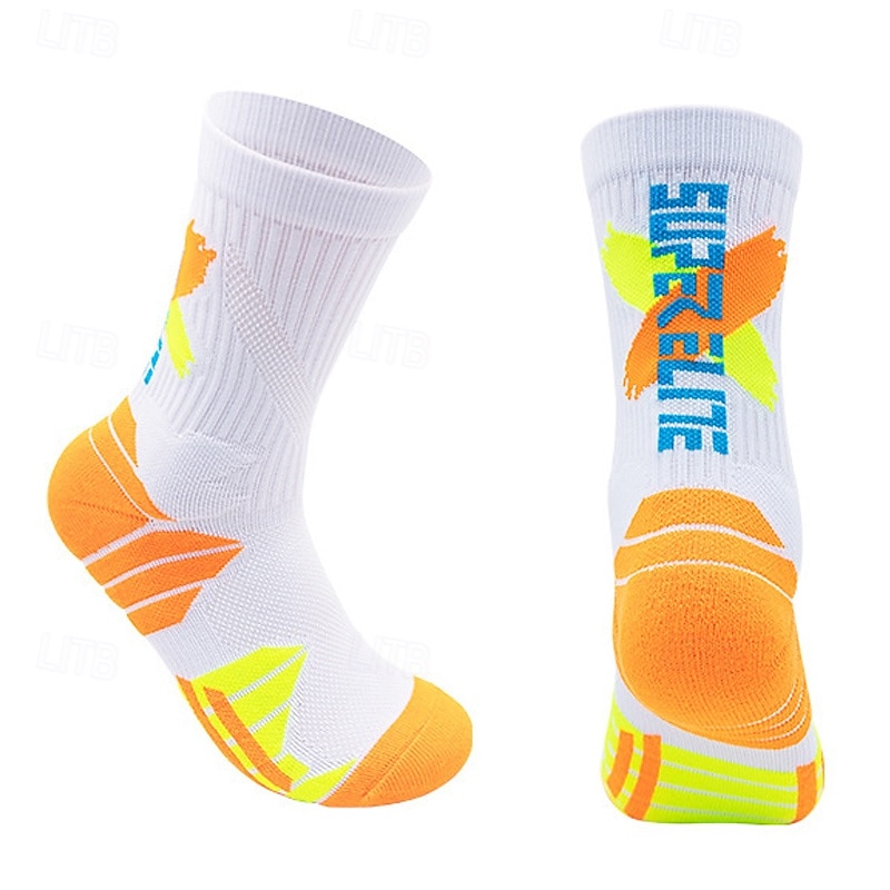 Calze sportive Calzini da corsa 1 paio Color Block Per uomo Calzini / Calze Anti-scivolo Traspirante Comodo Allenamento in palestra Calcio Corsa Jogging Ciclismo Gli sport Color Block Di tendenza del 2025 a $8.49 –P5