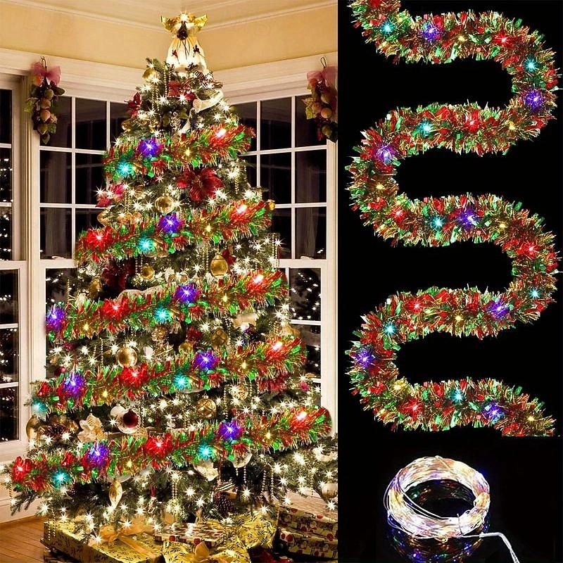 5M 50 LED Blumenlaternen Lichterkette farbige dekorative Lichter Blumenlaternen Lichterkette Baum für Hochzeit Neujahr Innen-/Außen Feierdekoration 1 Stück 2026