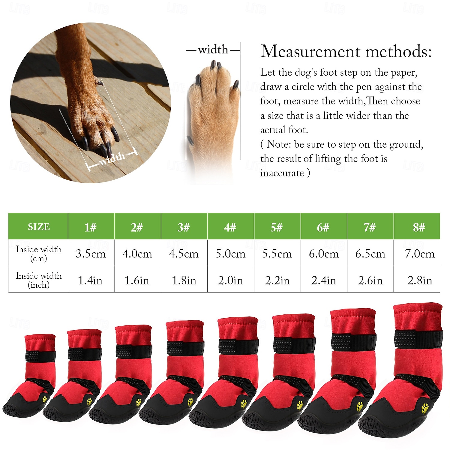 Botas de nieve para perros, botas para perros al aire libre, zapatos de invierno para perros, protectores de patas antideslizantes, impermeables, deportivos y cálidos para la nieve y la lluvia para 2025 - $26.99 –P1
