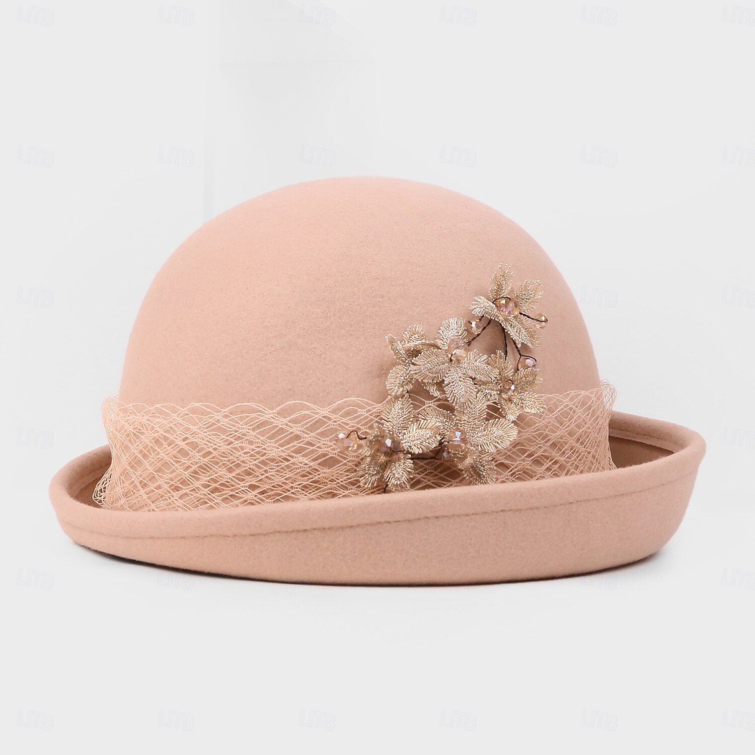 chapéus chapéu de lã chapéu chapéu chapéu fedora chá de casamento elegante casamento com boné renda lateral chapéu chapéu de 2025 por $41.99 –P12