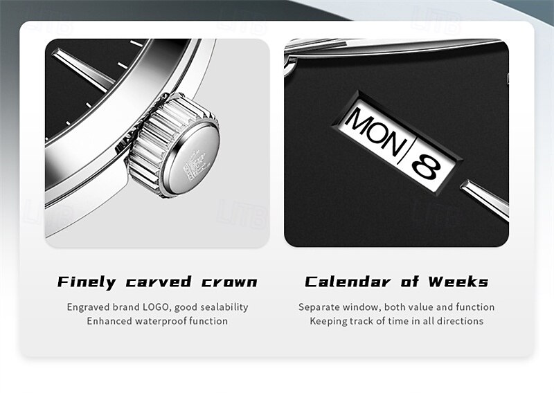 New Olevs Olevs Brand Light Luxury Men'S Business Watch Calendar Week Display Simple Leisure Automatic Mechanical Watch Waterproof Sports Men'S Wristwatch 2025 - $92.99 –P16