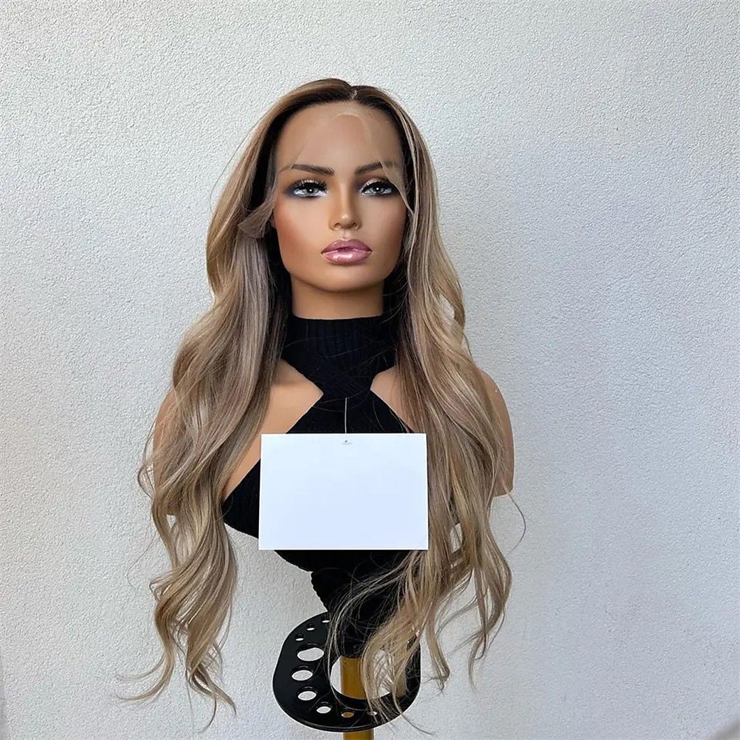 Human Hair 13x4 Lace Front Wig Free Part Brazilian Hair Wavy Multi-color Wig 130% 150% Density with Baby Hair Highlighted / Balayage Hair Glueless For Women Long Human Hair Lace Wig 2025 - $235.79 –P1