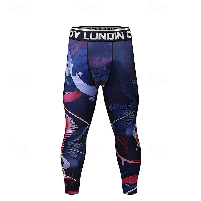 Men's Running Tights Leggings Compression Tights Leggings Patchwork Base Layer Outdoor Sports & Outdoor Athletic Fall Quick Dry Soft Compression Sweat wicking Power Flex Marathon Running Workout 2025 - $18.99 –P2