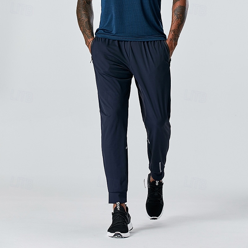 Bărbați Pantaloni Sport Παντελόνια Τρεξίματος Pantaloni de Alergat Cordon Curea elastică Buzunar cu Fermoar Pantaloni Interior În aer liber Sporturi & Exterior Primăvară Toamnă Uscare rapidă Ușor 2026 - $28.99 –P1