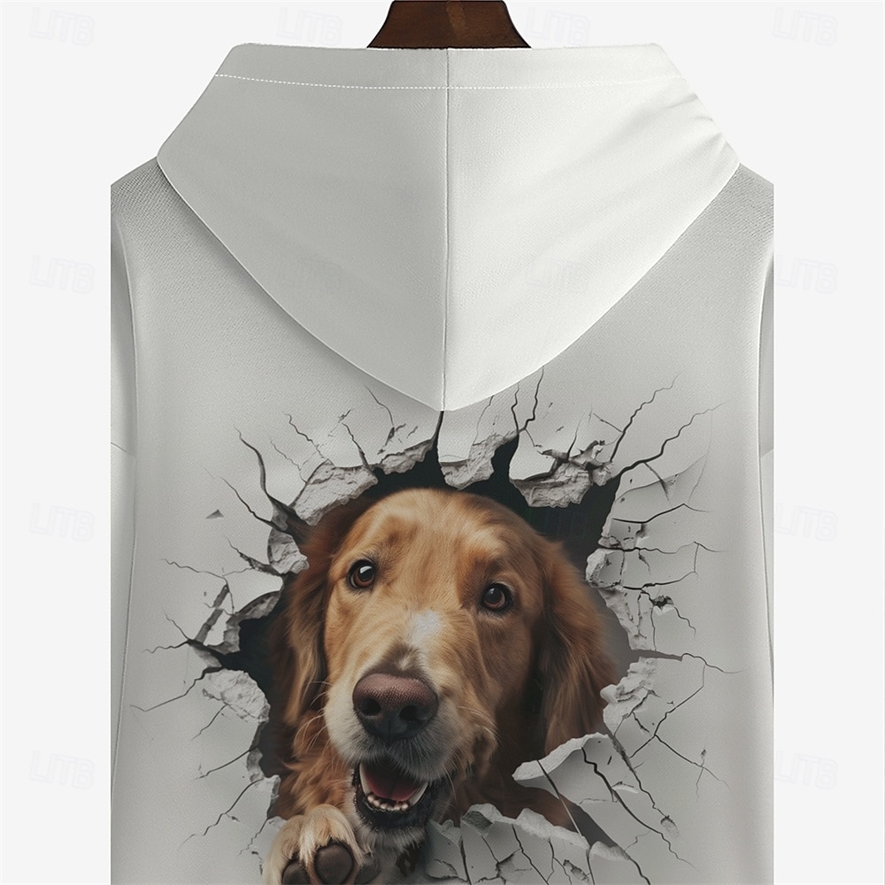 Homens Gráfico Cachorro Moletom Moletons Férias Diário Manga Longa Com Capuz Férias Esportes Para Noite Branco Estampado Inverno Primavera & Outono Designer de 2025 por $28.99 –P5